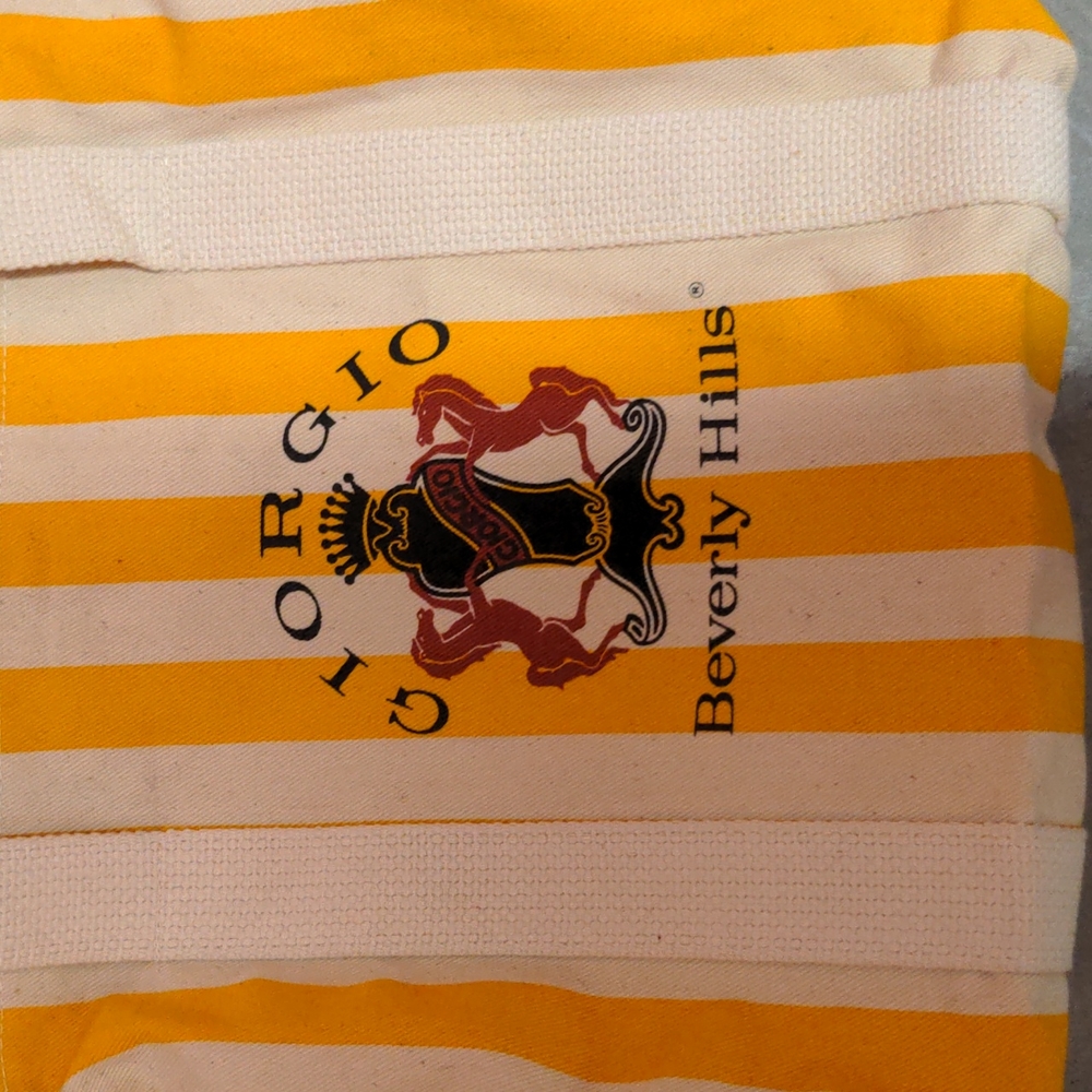 Vintage Giorgio Beverly Hills striped tote bag with zipper - Picture 2 of 5